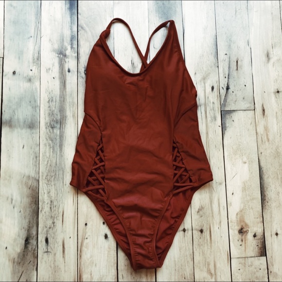 orange one piece swimsuit target